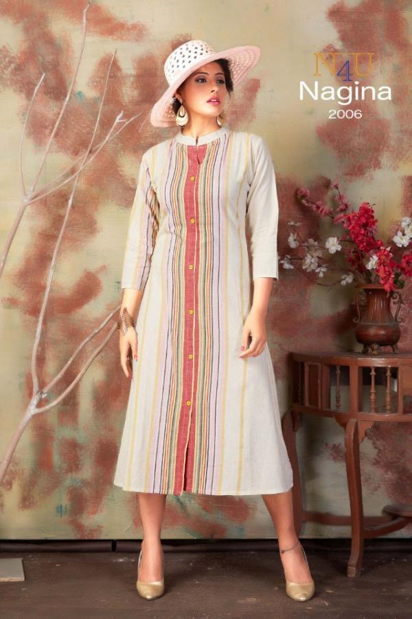 N4U Nagina Fancy Cotton Embroidery Kurti 